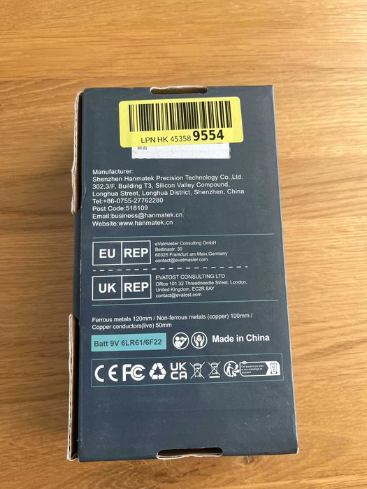 Detektor kołków HANMATEK SF1 4w1 – drewno, metal, kable AC