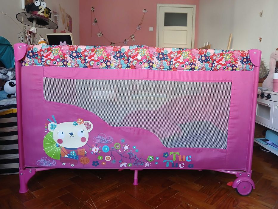 Cama de Viagem Tuc-Tuc rosa