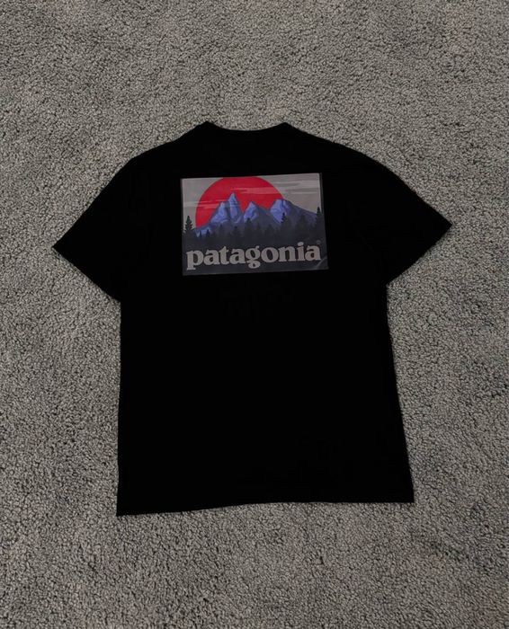 Футболка Patagonia / Чорна футболка Патагонія / Футболка Патагония