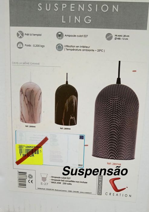 Lote Lâmpadas e Candeiros