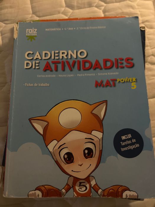 MAT Power vol1 , vol 2 e caderno atividades 5.º Matemática
