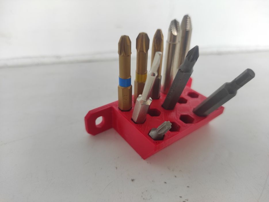 Uchwyt na bity (bitholder) na ścianę (PLA)