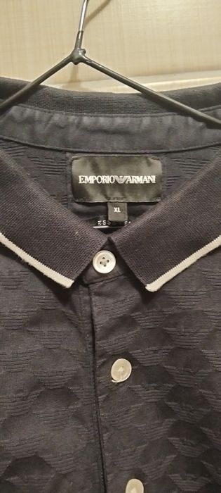 Czarna koszulka polo Emporio Armani