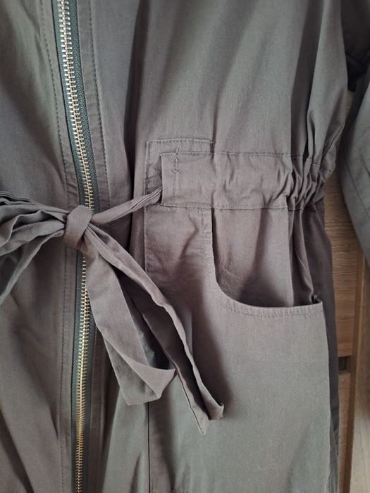 Szmizjerka sukienka khaki koszulowa na zamek r. M