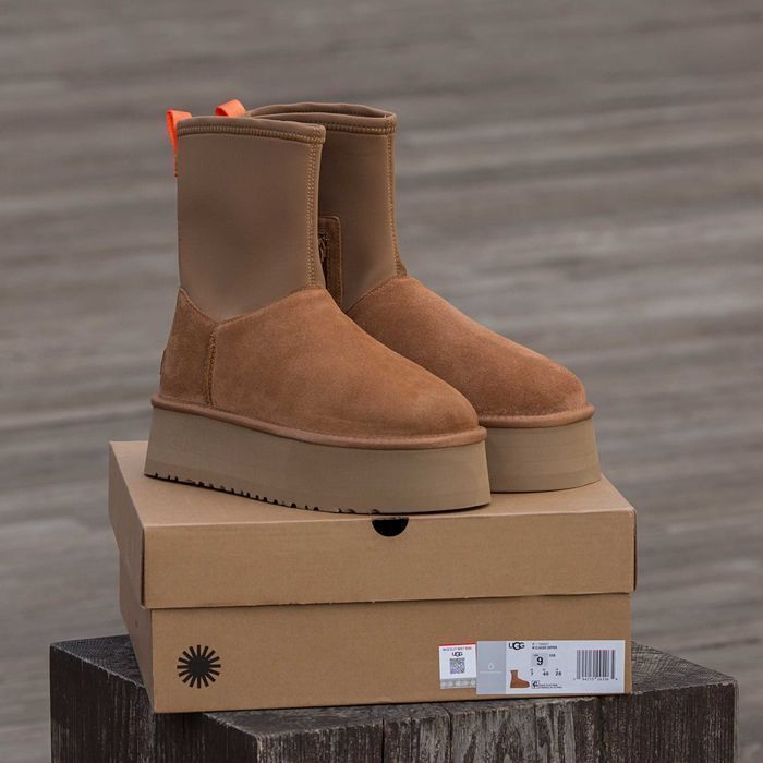 Уггі UGG Dipper Boot High Chestnut (luxe) АКЦІЙНА ЦІНА | Угги натуральные жіночі