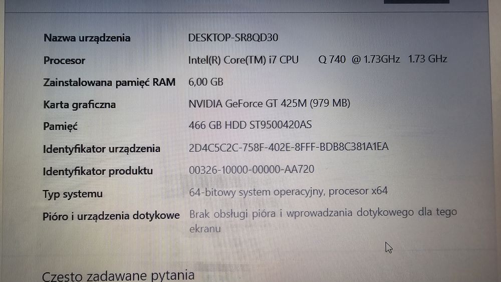 Laptop Asus N53J i7  stan jak nowy