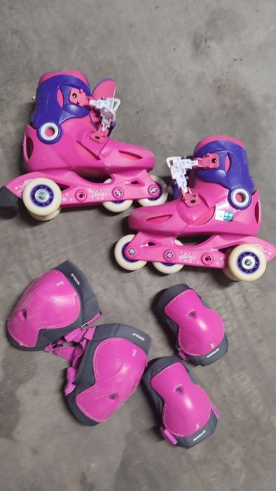 Patins em Linha Criança + Conjunto de Proteções