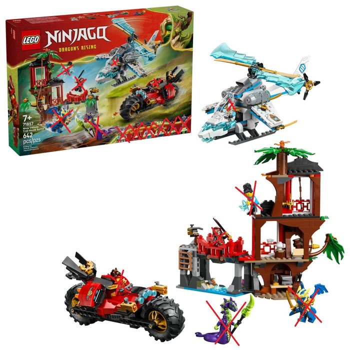 LEGO Ninjago 71857 - Bitwa ninja: domek na drzewie z ... (BEZ FIGUREK)