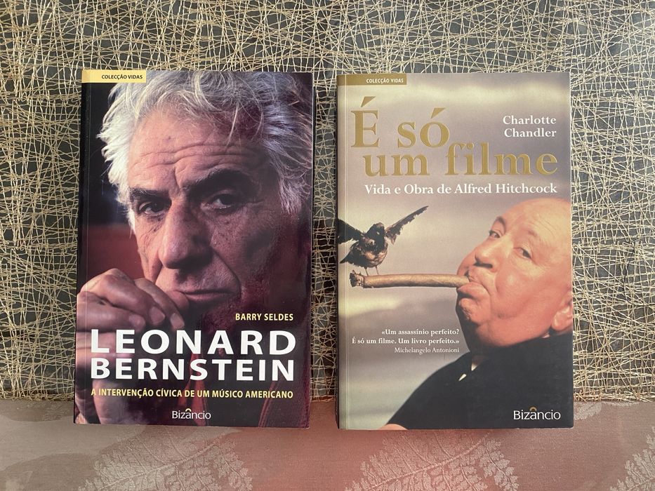 Vendo livros Leonard Bernstein e Alfred Hitchcock