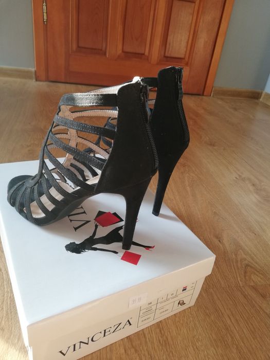 NOWE Sandały na szpilce rozm 38