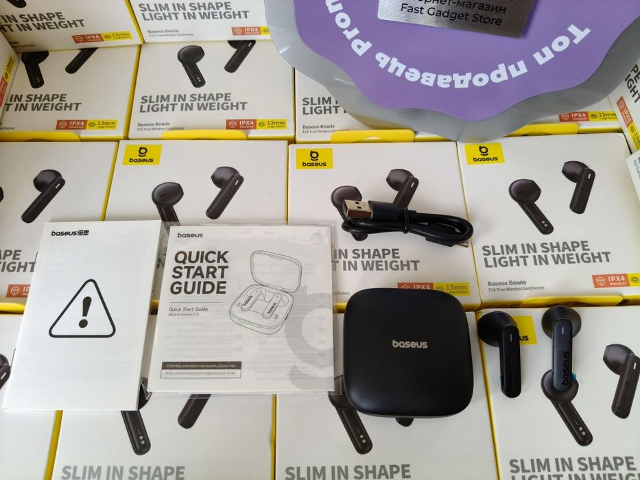 Навушники бездротові BASEUS Bowie E16 TWS Black