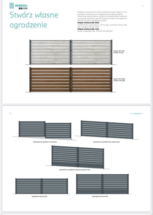 Metalowe  panele ogrodzeniowe  HORNVAL 120 x 200