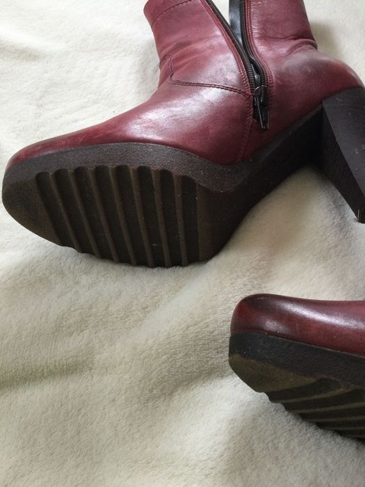 Buty damskie skóra - cieniowana botki 38