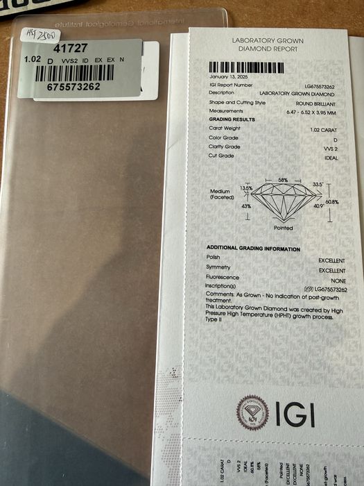 Пусети з діамантами 1+1 карат
