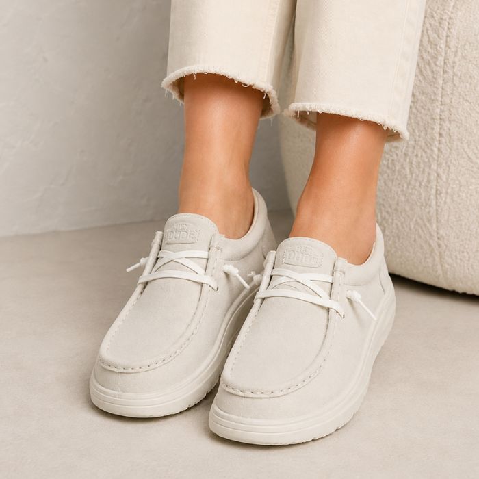 HeyDude Wendy Comf Suede Mokasyny Damskie Zamszowe Lekkie 39 24,5 cm
