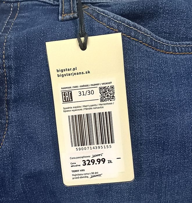 Spodnie Big Star  31/30