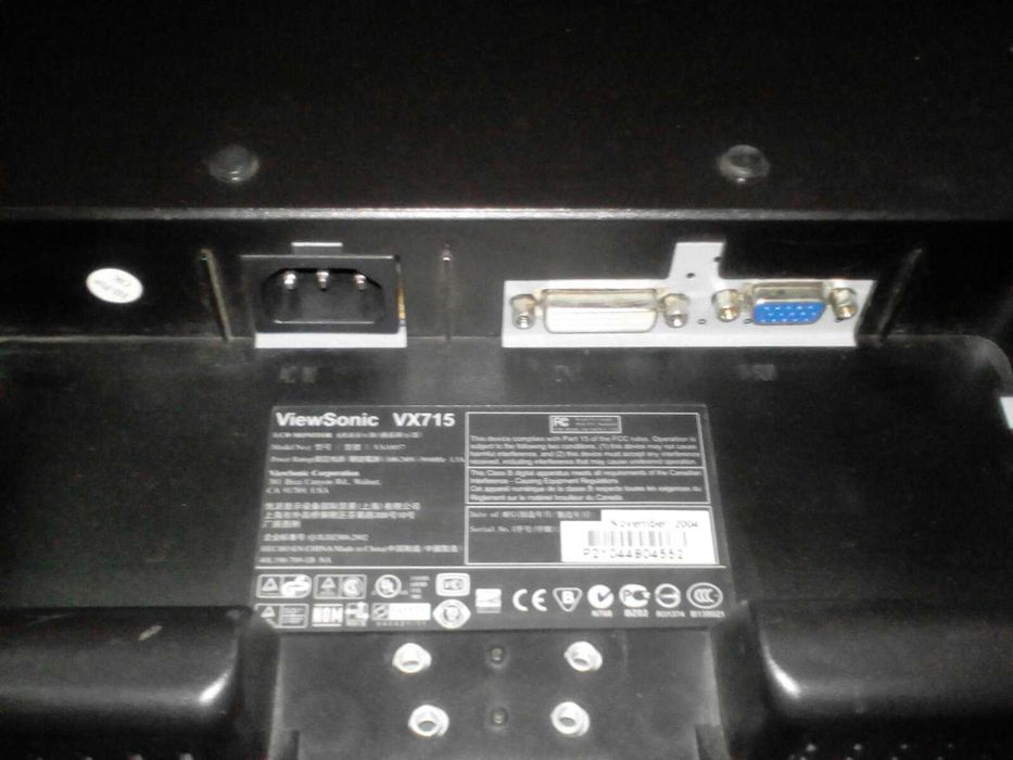 ViewSonic VX715 не працюе