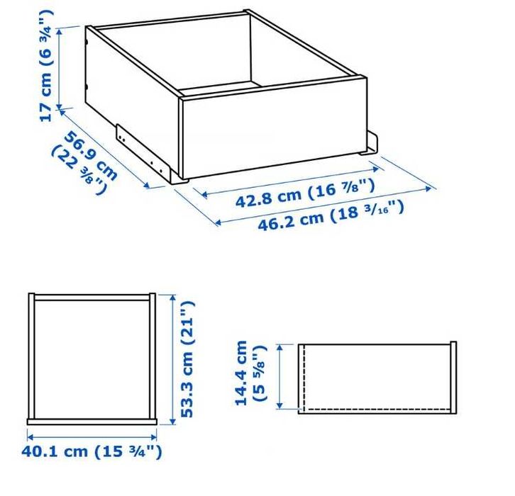 szuflada biała 50x58 IKEA do szafy typu PAX nowa
