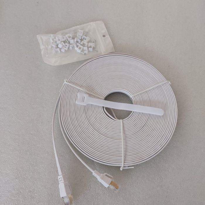 Cat6 płaski kabel Ethernet, 15 m komputer LAN kabel sieciowy