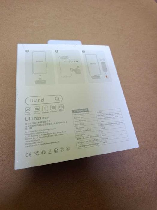 kit 2 Microfones Lapela Sem Fios Ulanzi J12 Type-C Duplo (Novo Selado)