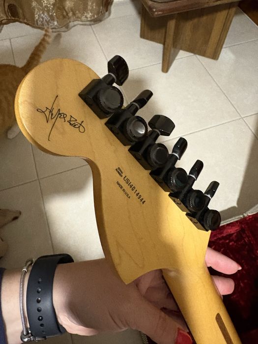 Guitarra Fender Jazzmaster Jim Root , cor: Preta