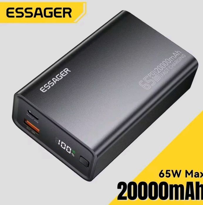 ‼️Essager 65W‼️ 20000mAh Baseus павербанк pover bank 100W 140W