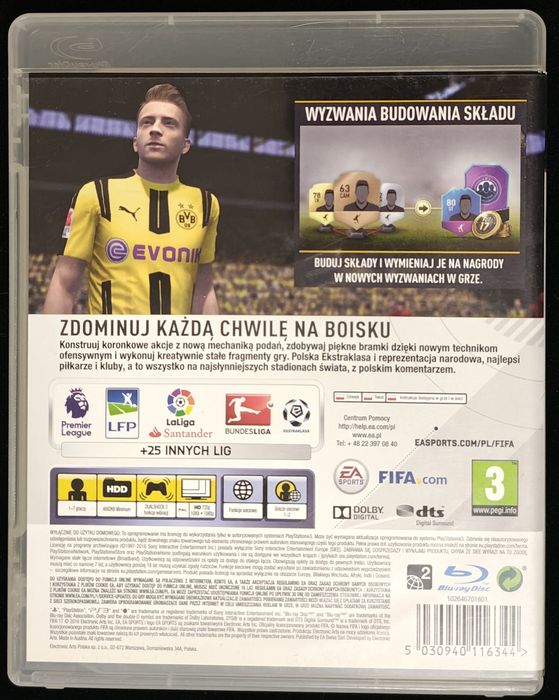 FIFA 17 PL Dubbing na PS3 Komentarz po polsku Gra 100% Sprawna Komplet 3xPL