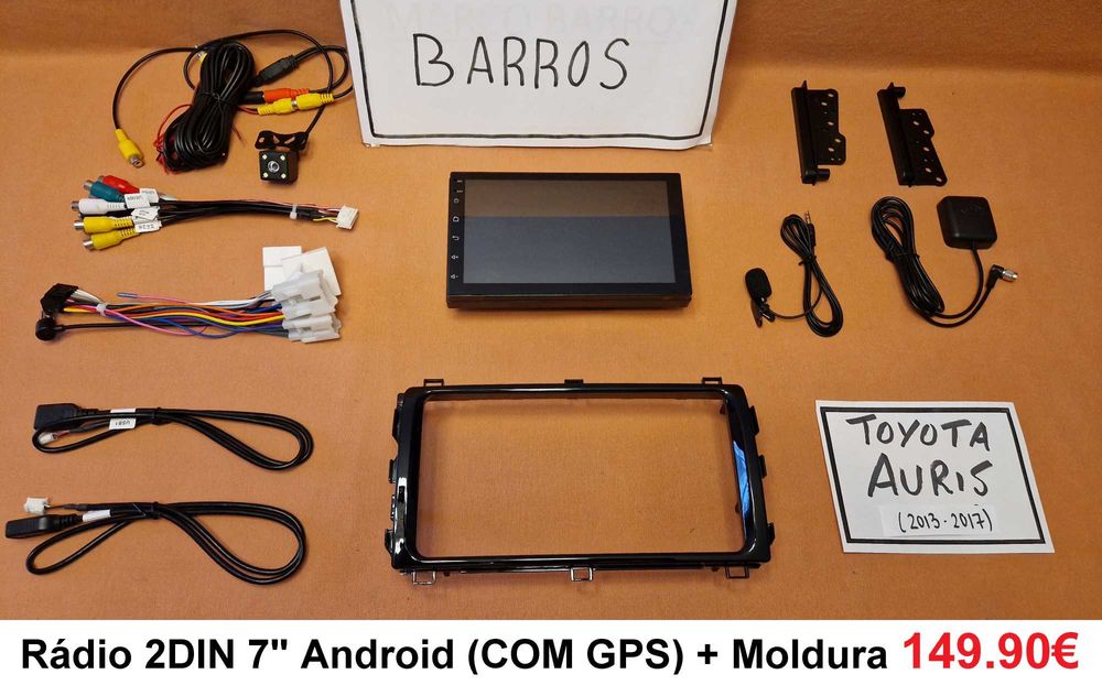 (NOVO) Rádio 2DIN Toyota AURIS (2006 até 2017) • Android D-4D [4+64GB]