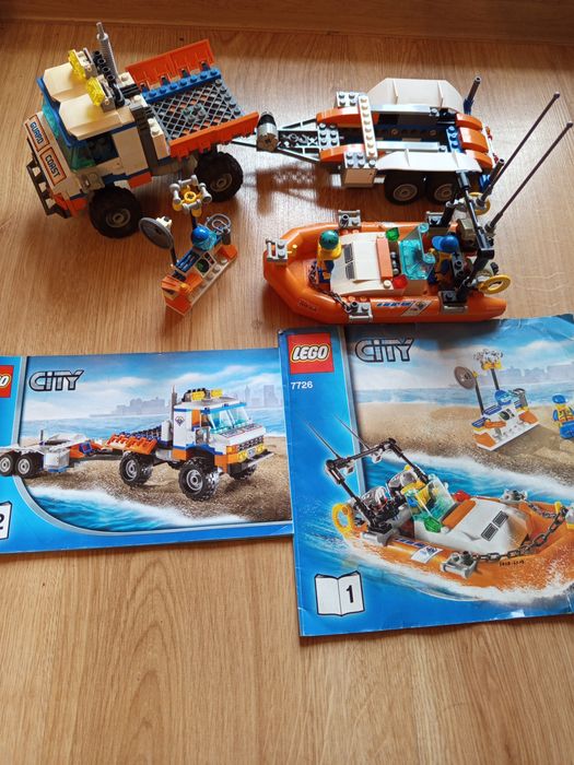 LEGO City 7726 straż przybrzeżna samochód z motorówką