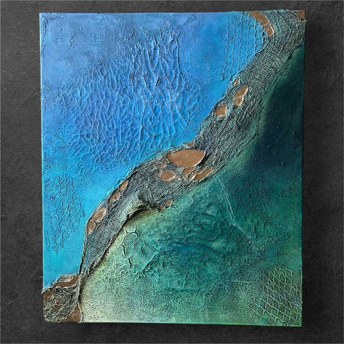 Abstrakcja 60*50 cm struktury spękania