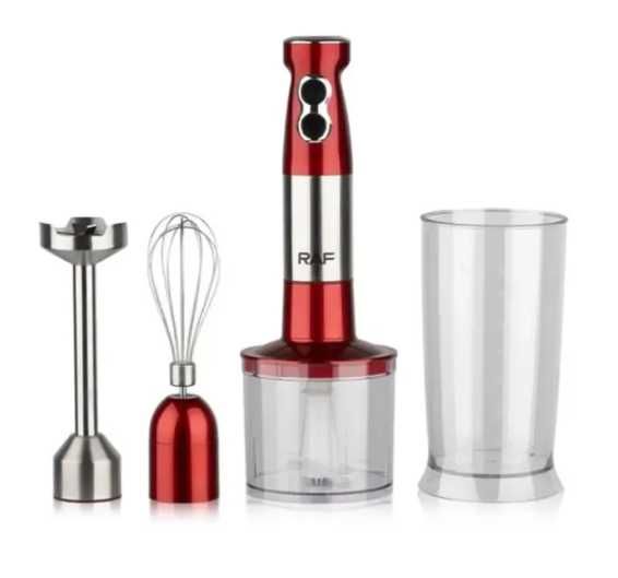 Потужний кухонний блендер 3 в 1 Червоний Ручний блендер подрібнювач