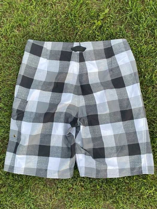 Spodenki męskie w kratę Vans czarny biały skate swim L 34 grey