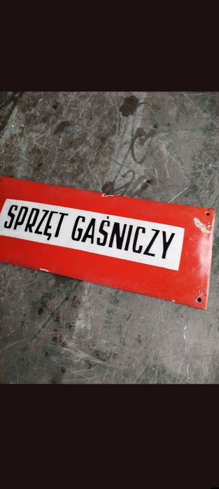 Stara tablica emalia wypukla