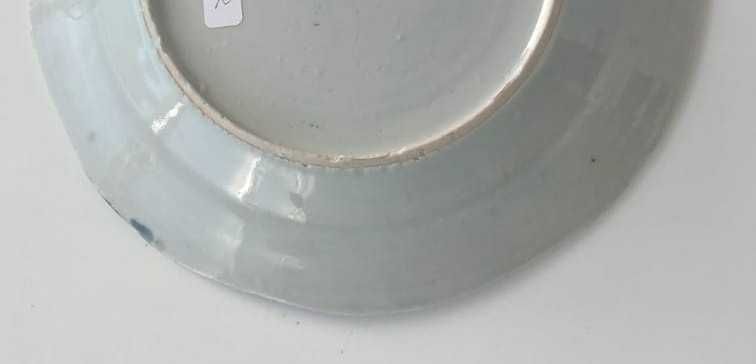 Prato Porcelana china Azul e Branco Período Jiaking (Séc.XVIII)