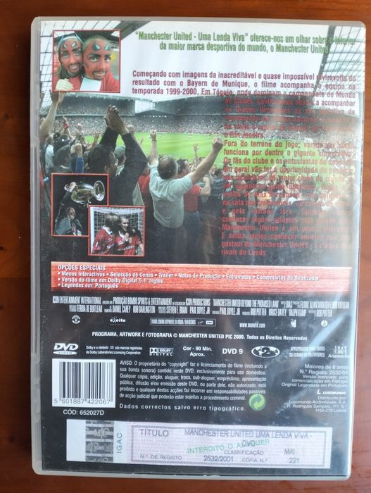 DVD Manchester United Uma Lenda Viva