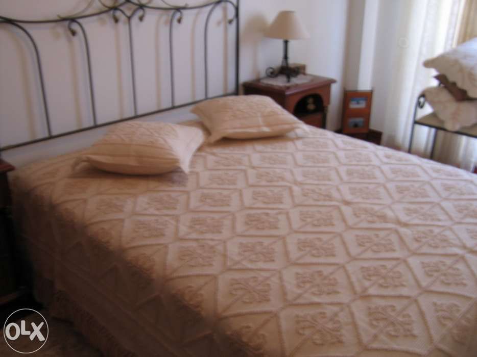 Colcha em linho para cama casal