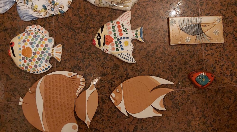 Conjunto de 15 peixes decorativos