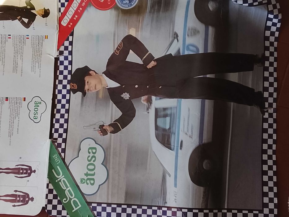 Fato de carnaval policia menino