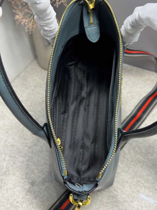 Сумка Prada Saffiano сіро-блакитна шкіра / Женская сумка Прада кожа