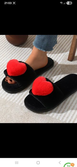 Домашні капчики з сердечком і інші 39-40 розмір