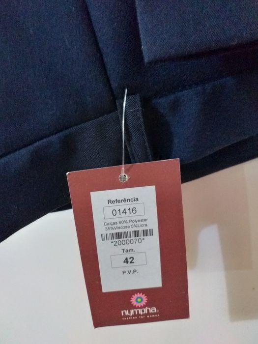 Calças de tecido fino