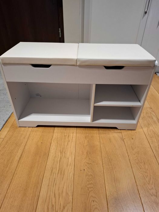 Szafka na buty biała drewniana