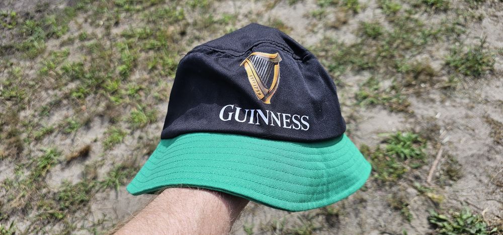 Guiness Nowy czarno zielony kapelusz typu bucket rozmiar L 60cm