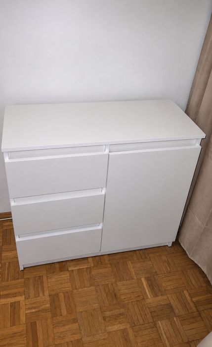 Komoda biała 3 szuflady