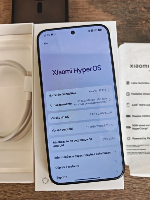 Xiaomi 15T Pro 5G 6.83" 12GB/512GB Dual Sim Preto  Seminovo Aceito Retomas