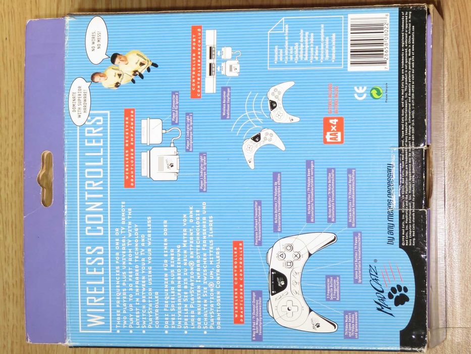 2 Comandos sem fios da Madcatz para Playstation 1