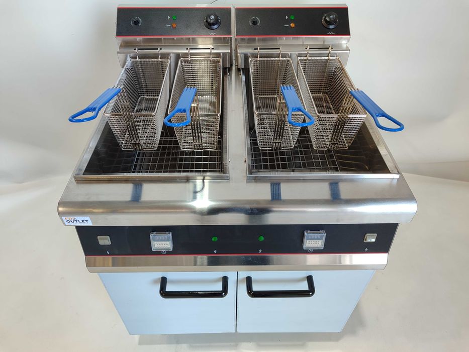 Fritadeira Elétrica Com Móvel - 30L+30L - NOVA