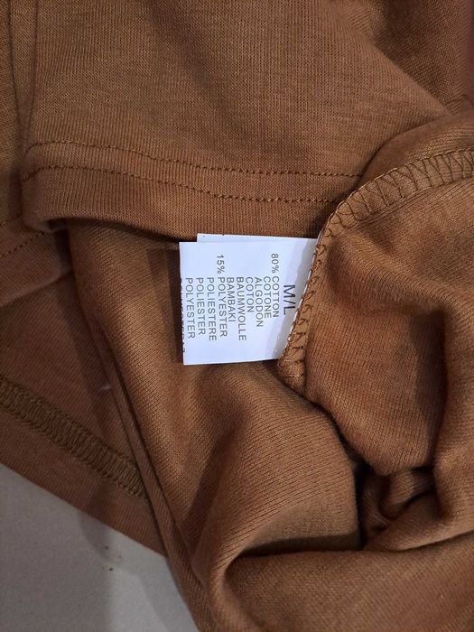 Camisola Básica Manga Comprida Castanho Claro / Camel Tam M/L