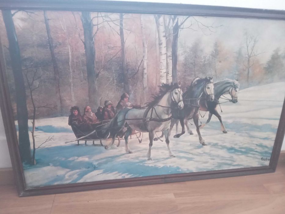 Quadros para decoração pintados à mão. 65/105 cm.