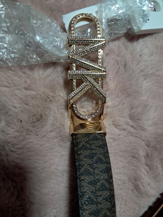 Michael Kors pasek twist belt dwustronny logowany monogram skórzany re